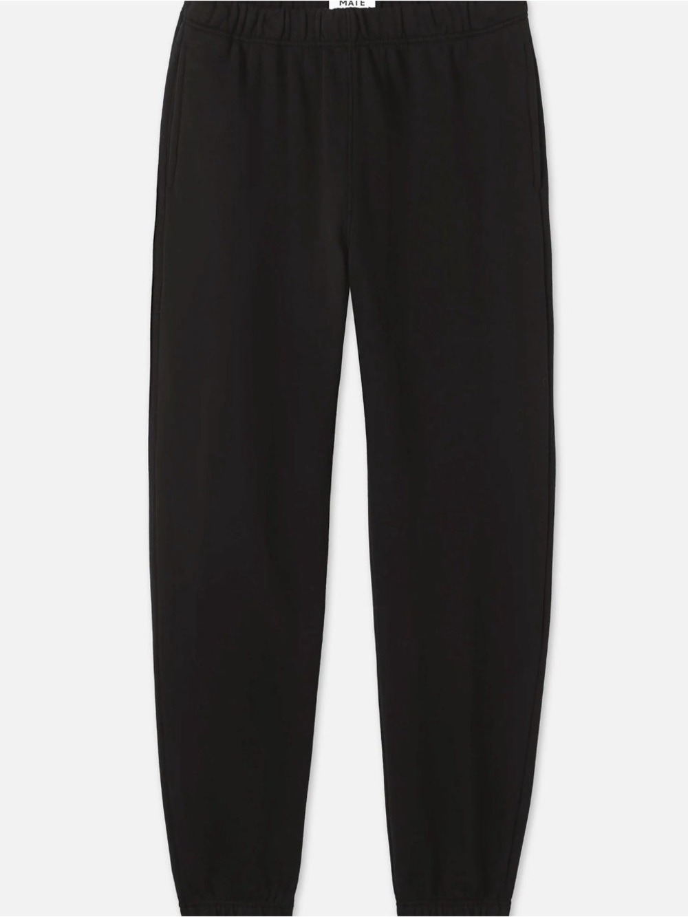 MATE the Label Organic Fleece Relaxed Joggers - Jet Black - Small